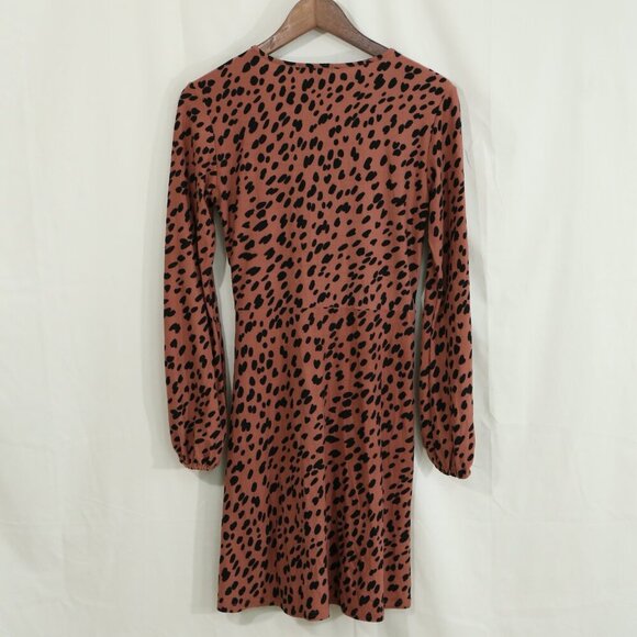 QED London Women’s Animal Print Wrap Dress Long Sleeve UK 10 (US 6) - Picture 6 of 8